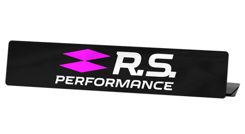 Cache plaque Renault Sport RS PERFORMANCE (Réf #22)