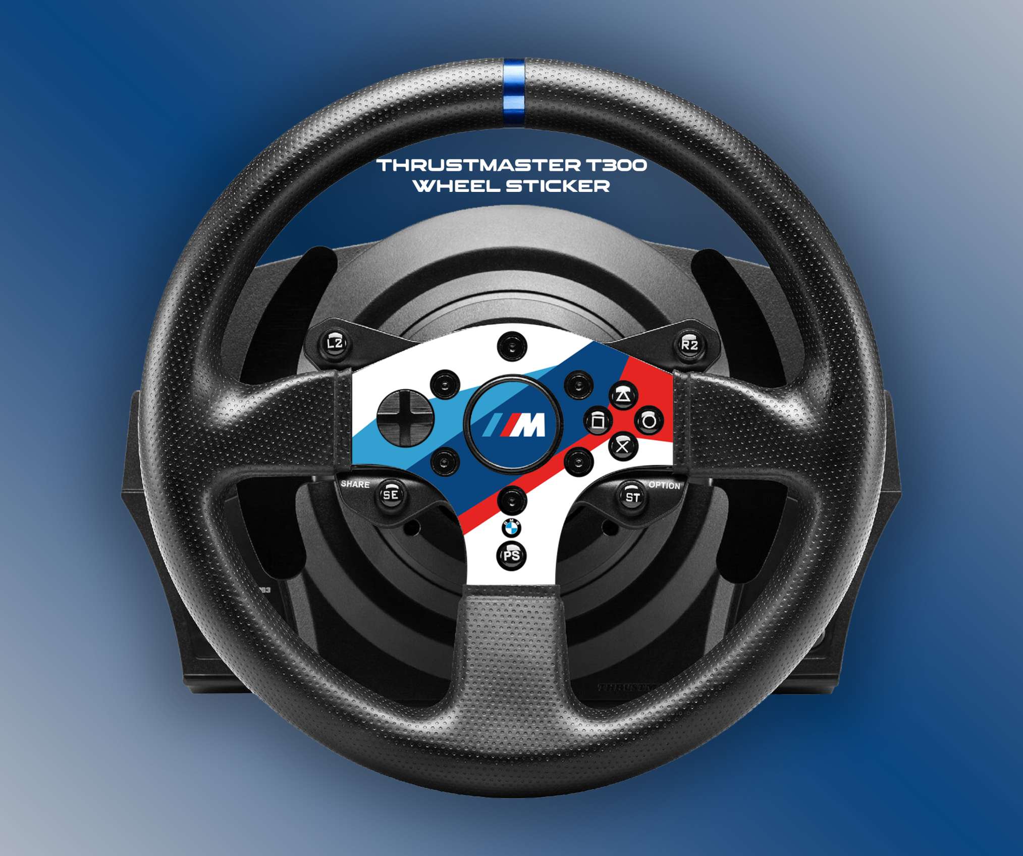 Sticker BMW pour volant simulateur Thrustmaster T300