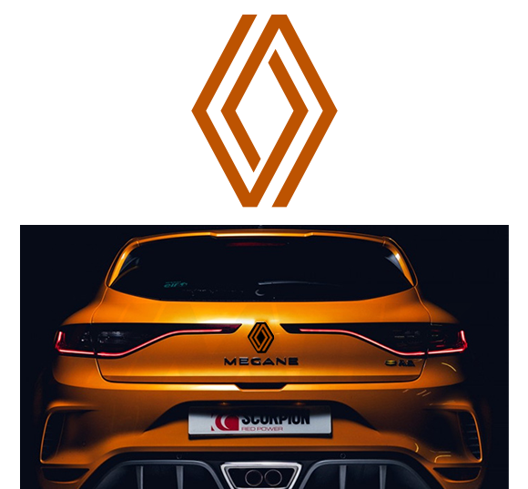 Sticker Arrière Renault pour Megane 4, Clio 4, Megane 3 et Talisman