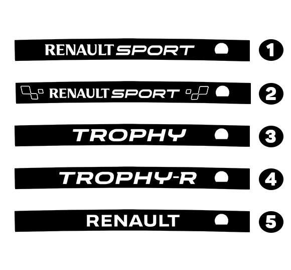 Stickers Feux Stop Clio 4 (RS) et Megane 4 Phase 1 (RS)