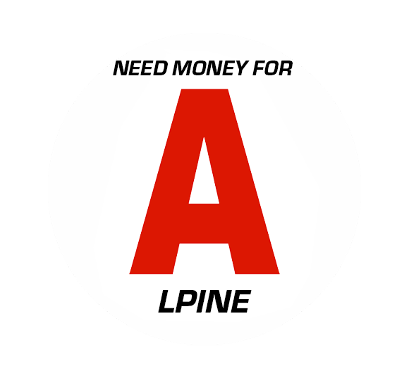 Sticker Disque A Jeune Permis Need Money for A Alpine