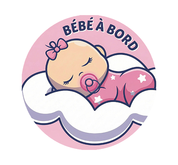 Sticker Bébé à bord Fille #03
