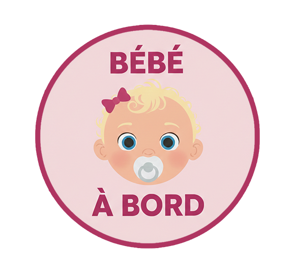 Sticker Bébé à bord Fille #02