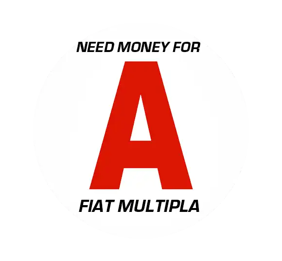 Sticker Disque A Jeune Permis Need Money for A Fiat Multipla