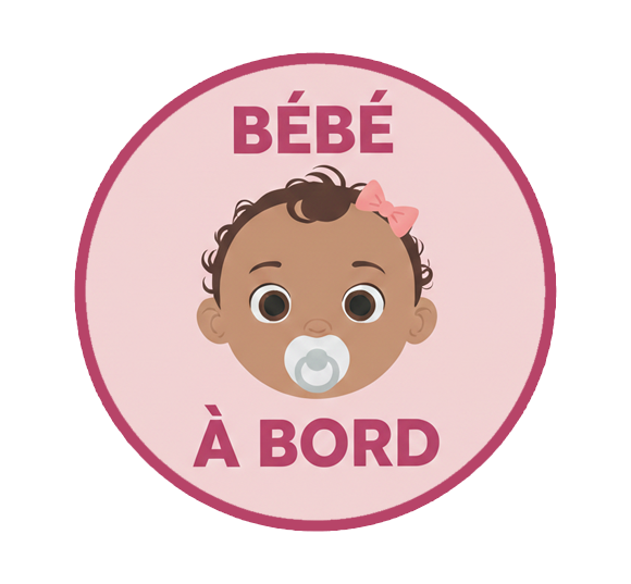 Sticker Bébé à bord Fille #01