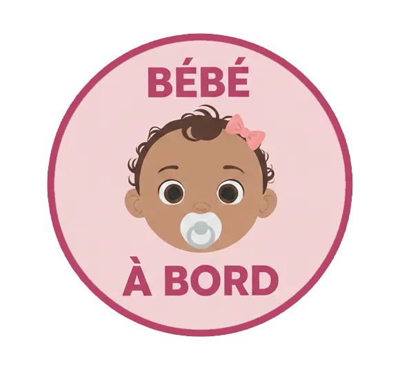 Sticker Bébé à bord Fille #01