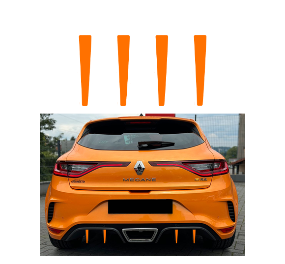Sticker Griffes Diffuseur Megane 4 RS
