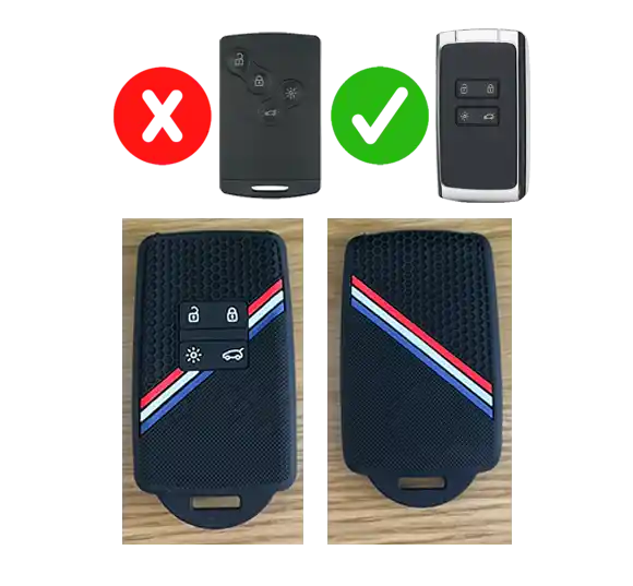 Coque clé "bleu blanc rouge" Renault nouvelle génération
