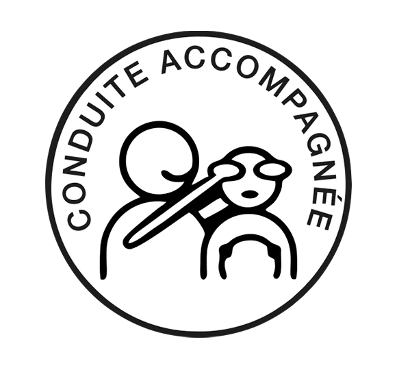 Sticker Conduite Accompagnée Yeux Cacher