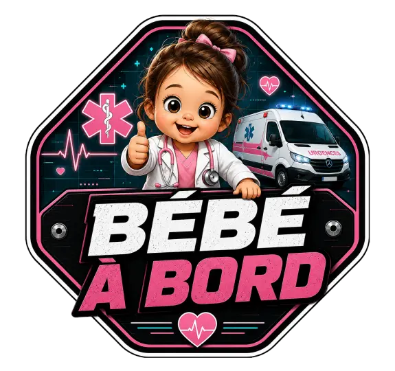 Sticker Bébé à bord Fille Medecin