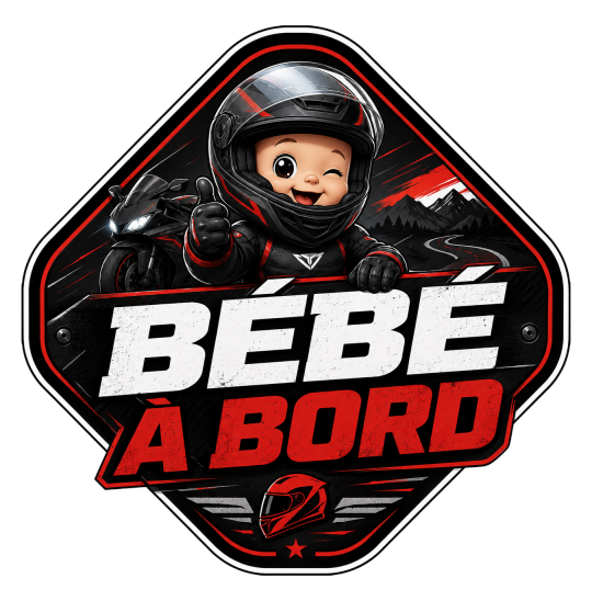 Sticker Bébé à bord Universelle Motard