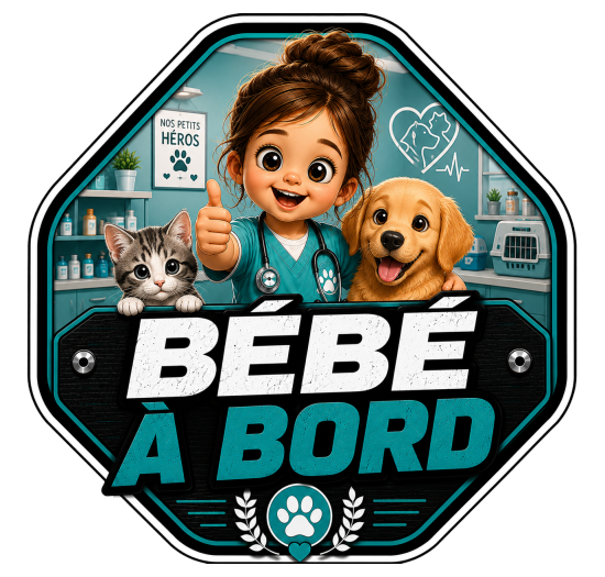 Sticker Bébé à bord Fille Vétérinaire