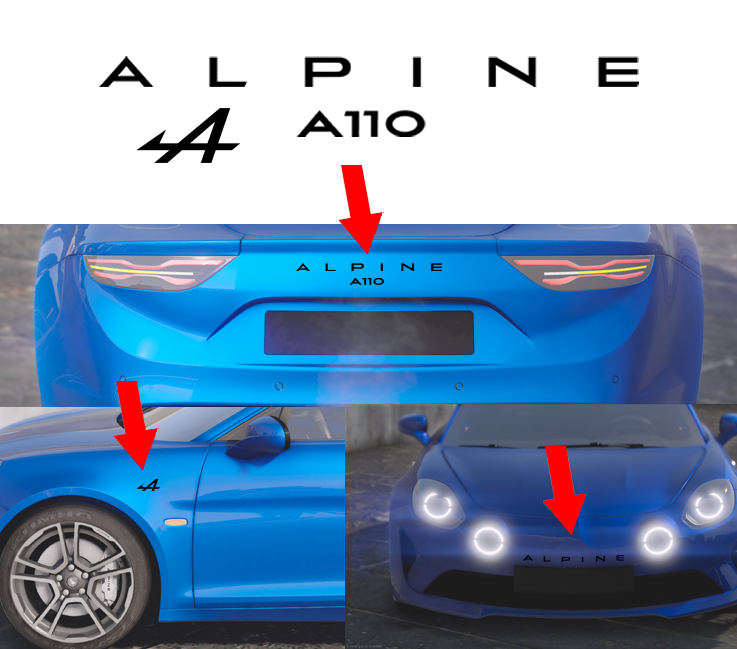 Kit Stickers Classique pour Alpine A110