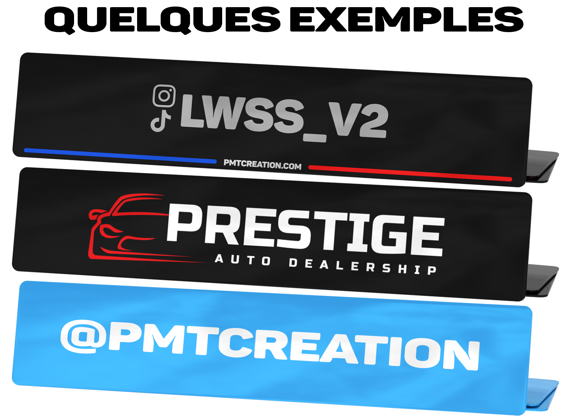 pmtcreation Cache Plaque Automobile Personnalisé