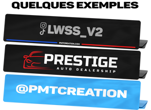 pmtcreation Cache Plaque Automobile Personnalisé