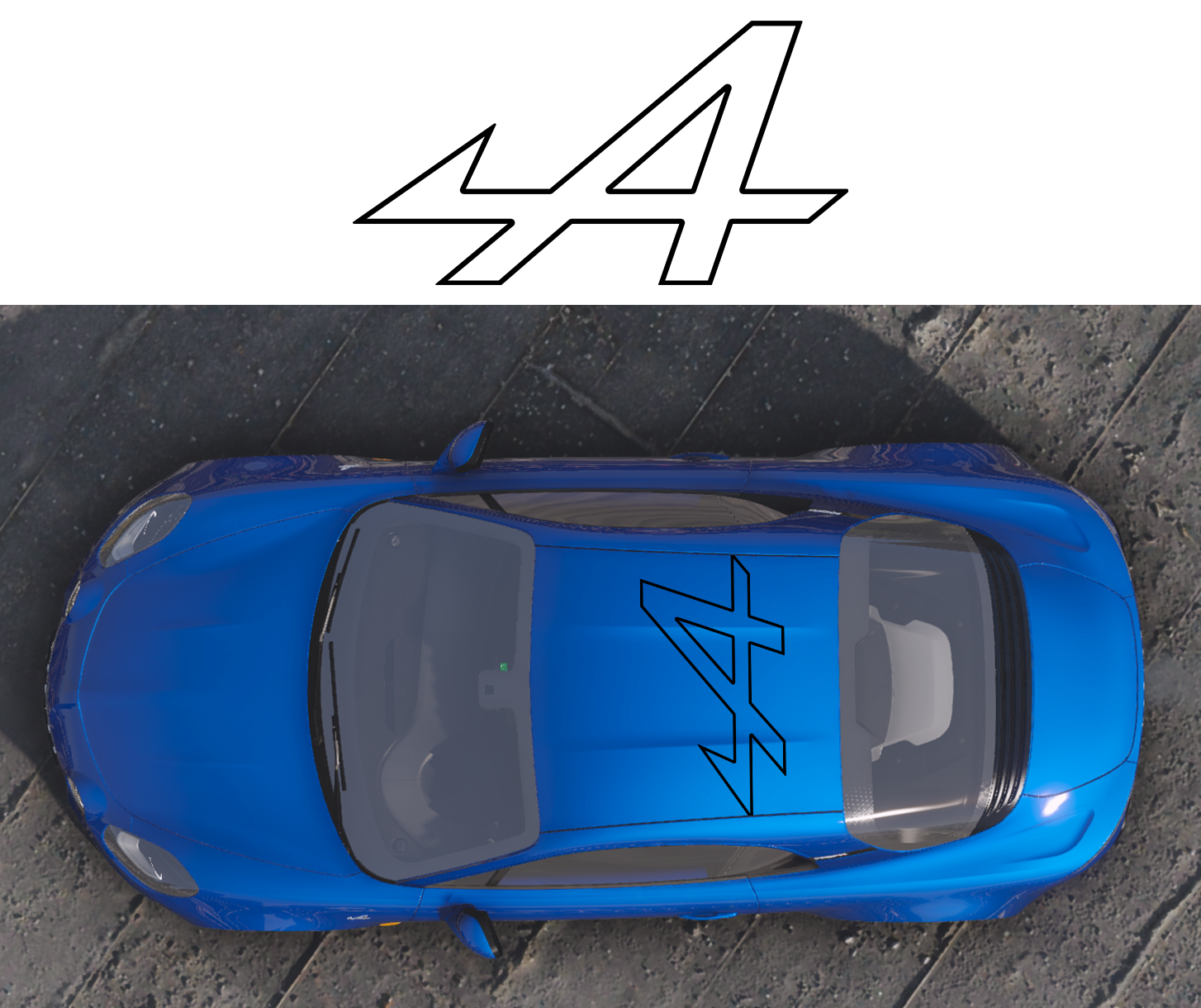Sticker de toit A Alpine A110 #02