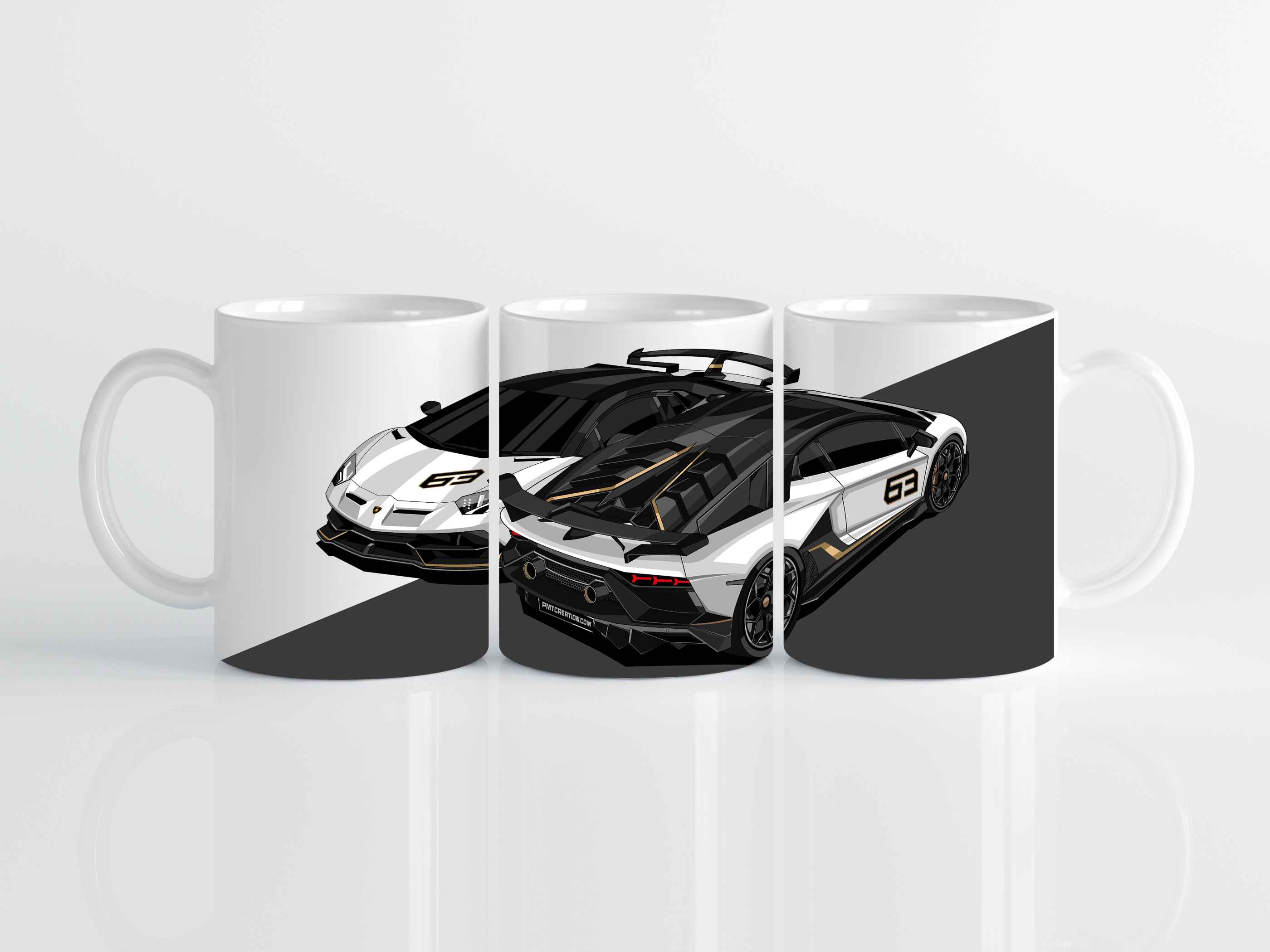 Mug Illustration Lamborghini Aventador SVJ
