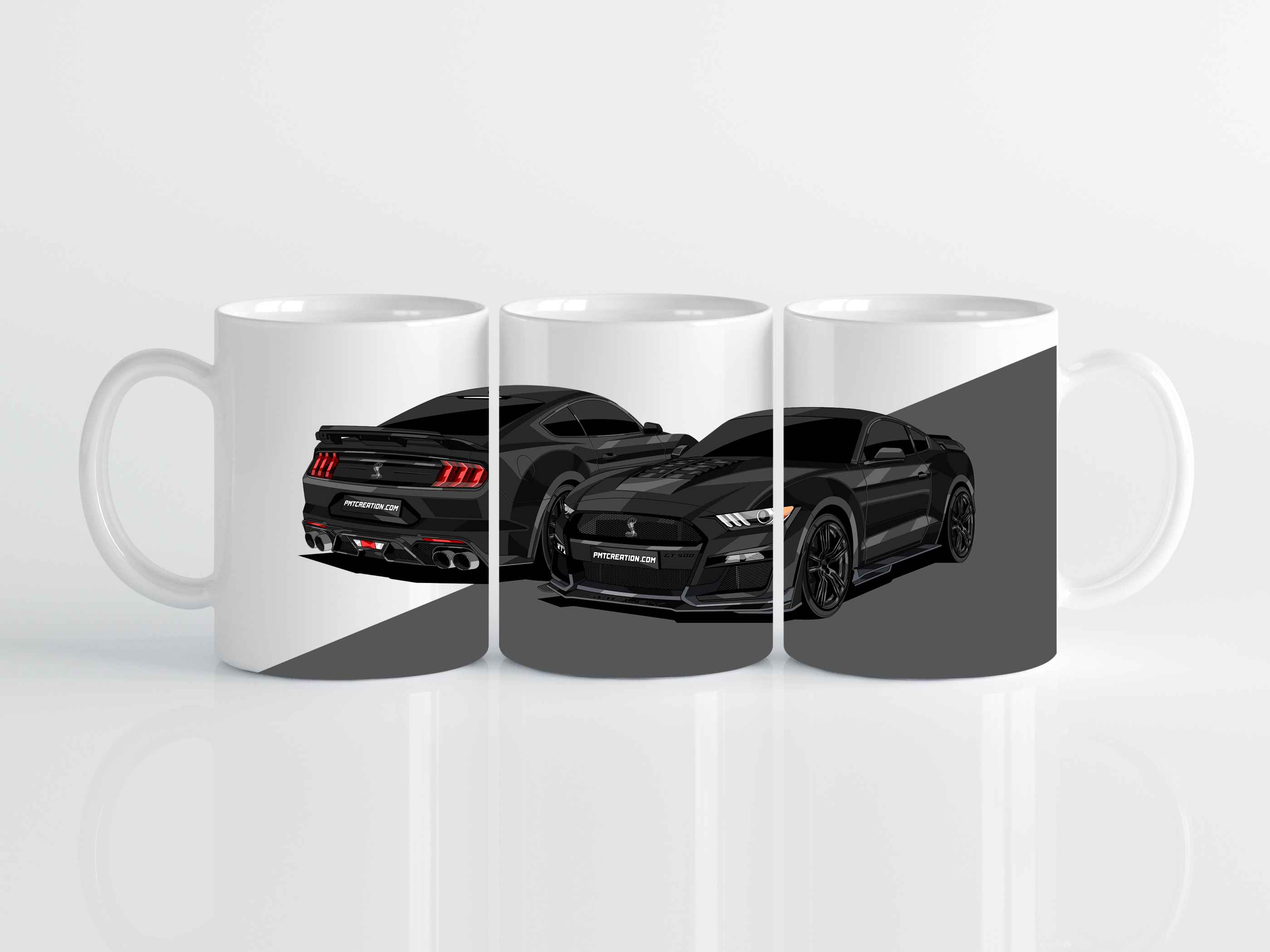 Mug Illustration Ford Mustang Shelby GT500