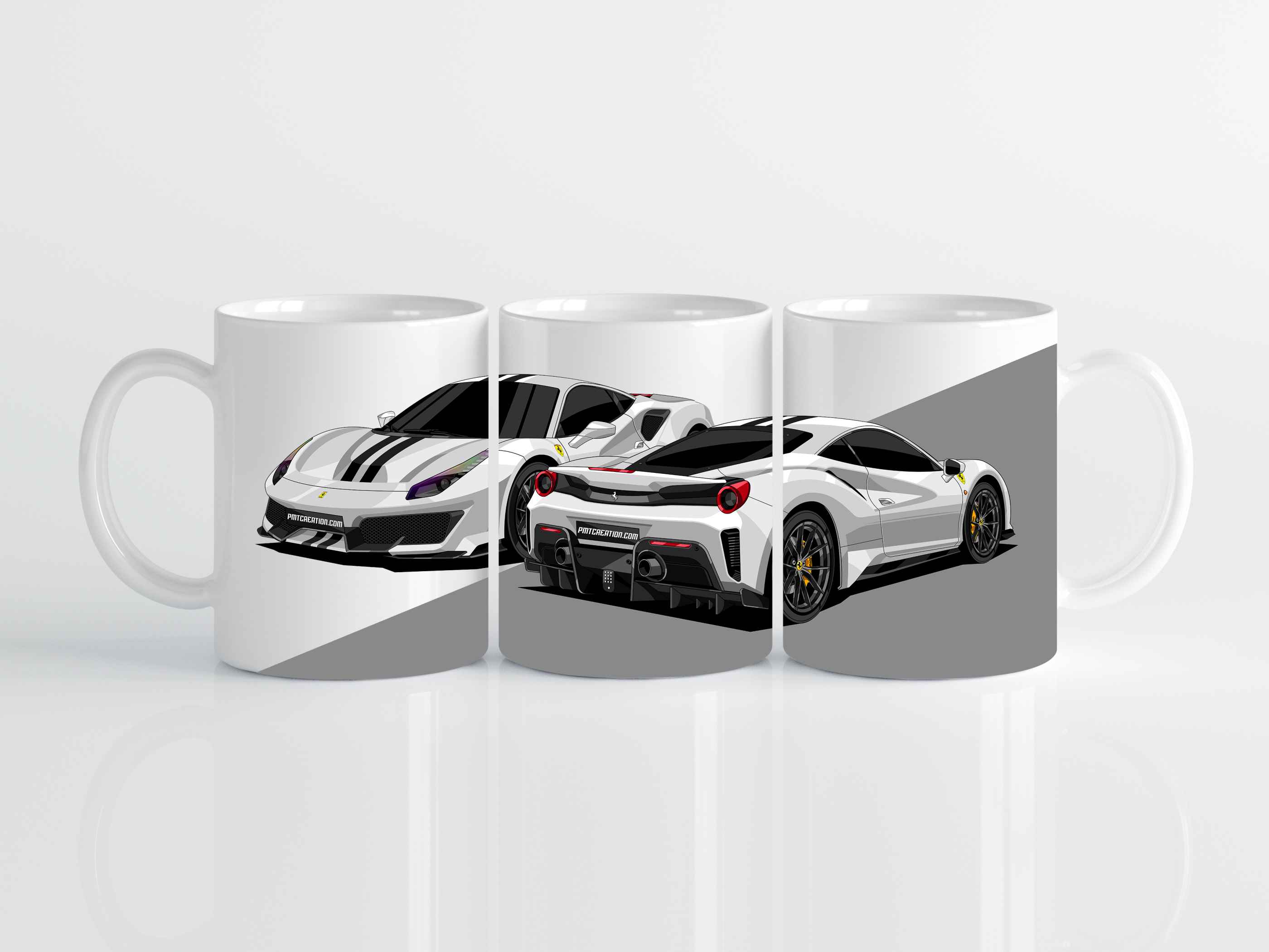 Mug Illustration Ferrari 488 Pista
