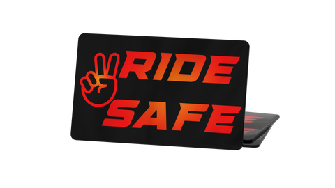 Cache Plaque Moto Ride Safe