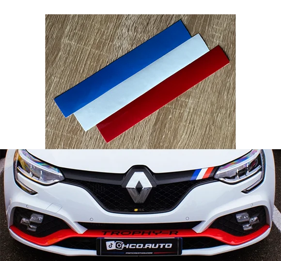 Sticker Drapeau Français pour calandre renault