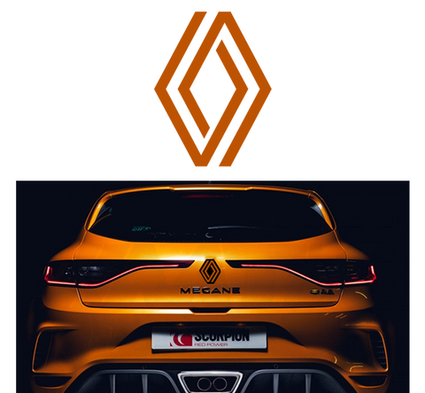 Sticker Arrière Renault pour Megane 4, Clio 4, Megane 3 et Talisman