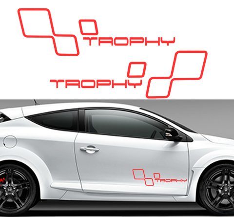 Kit Sticker Damier Trophy pour Bas de caisse Renault (Clio, Megane)