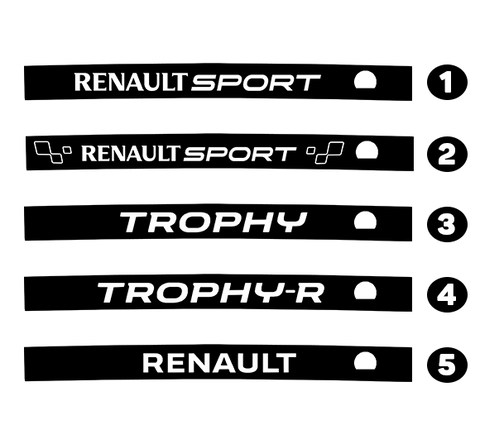 Stickers Feux Stop Clio 4 (RS) et Megane 4 Phase 1 (RS)