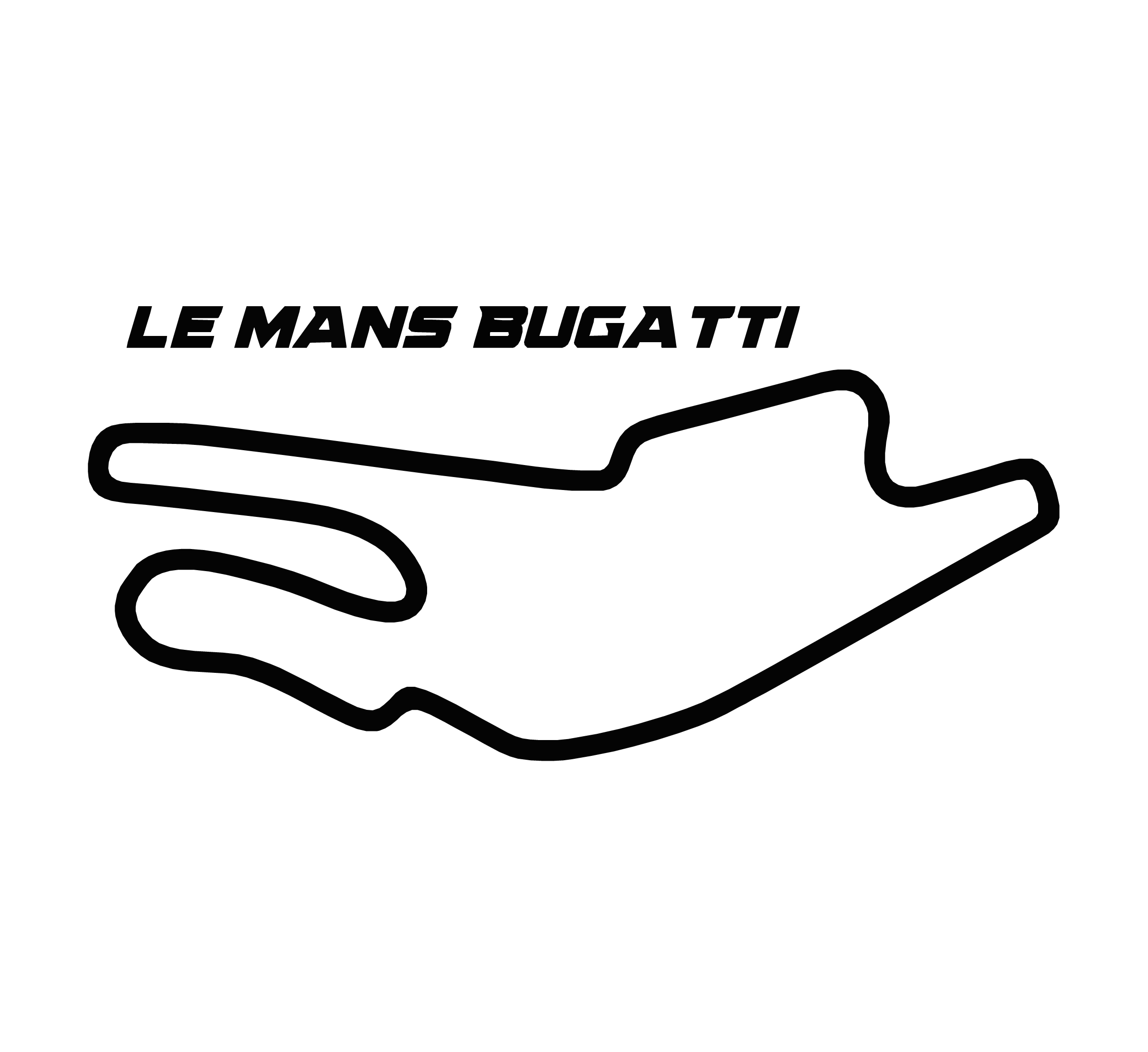 Sticker Circuit Le Mans Bugatti #01