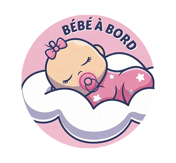 Sticker Bébé à bord Fille #03