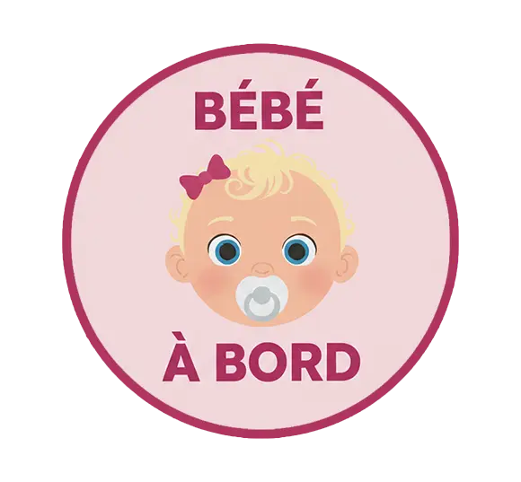 Sticker Bébé à bord Fille #02