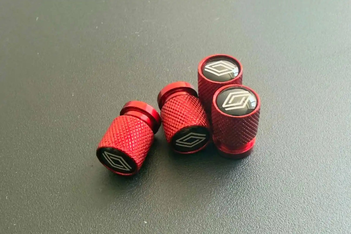 Bouchon de valves rouge renault sport (vendu par 4)