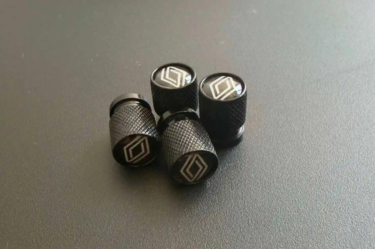 Bouchon de valves noire renault sport (vendu par 4)