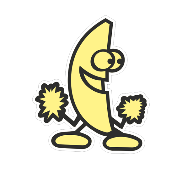 Sticker banane qui dance