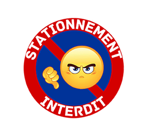 Sticker Stationner Ici est interdit #03