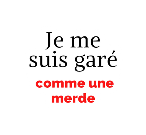 Sticker je me suis garé comme une merde