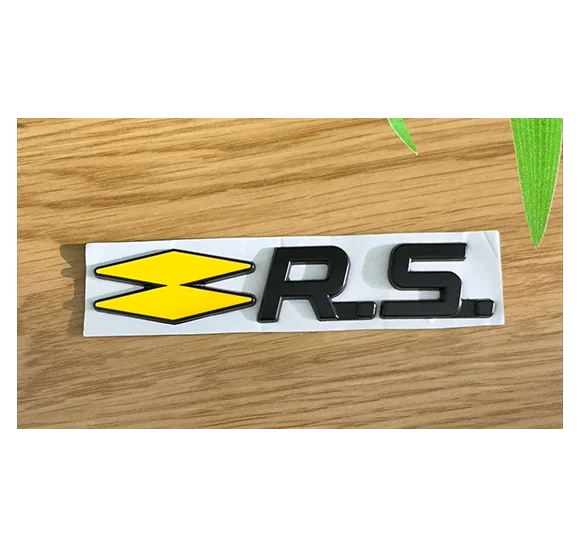 Monogramme arrière Renault Sport noir et jaune