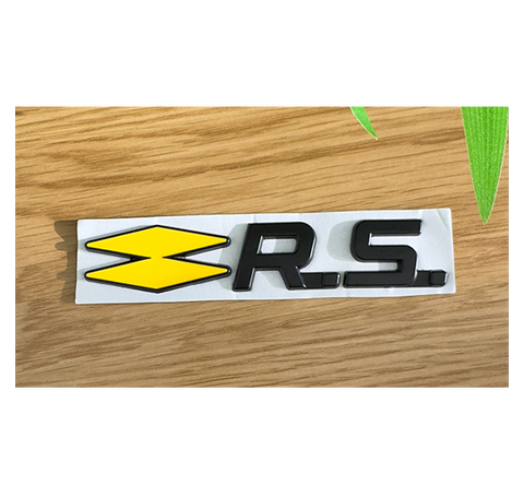 Monogramme arrière Renault Sport noir et jaune