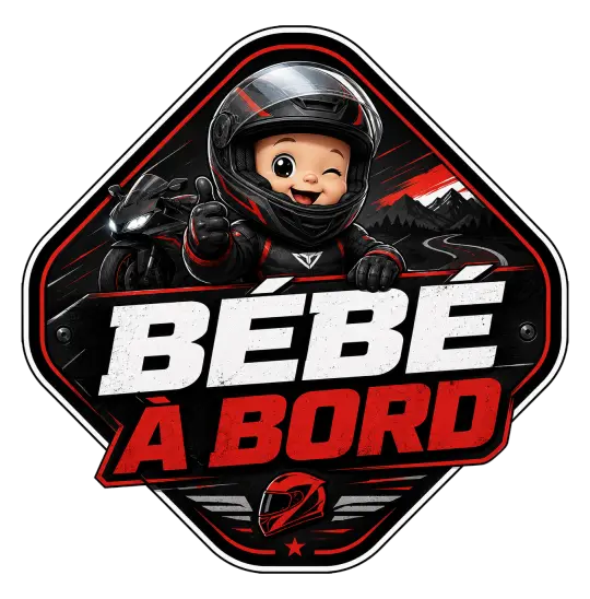 Sticker Bébé à bord Universelle Motard