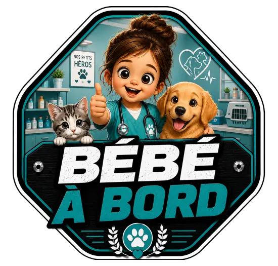 Sticker Bébé à bord Fille Vétérinaire