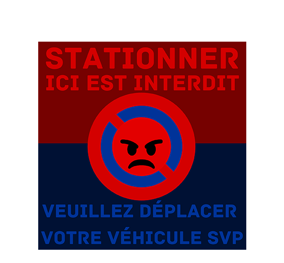 Sticker Stationner ici est interdit #01