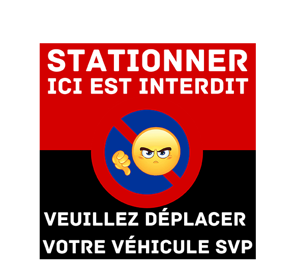 Sticker Stationner ici est interdit #02